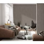 Sötétebb barnás-szürkés betonmintás (lángálló, mosható) vlies-vinyl tapéta