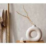 Taupe barnás-szürkés betonmintás (lángálló, mosható) vlies-vinyl tapéta