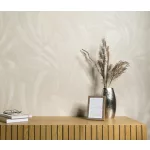 Elysium krém fényes toll mintás (lángálló, mosható) vlies-vinyl tapéta