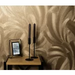 Elysium arany fényes toll mintás (lángálló, mosható) vlies-vinyl tapéta