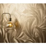 Elysium arany fényes toll mintás (lángálló, mosható) vlies-vinyl tapéta