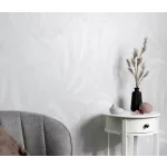 Elysium világos fényes toll mintás (lángálló, mosható) vlies-vinyl tapéta