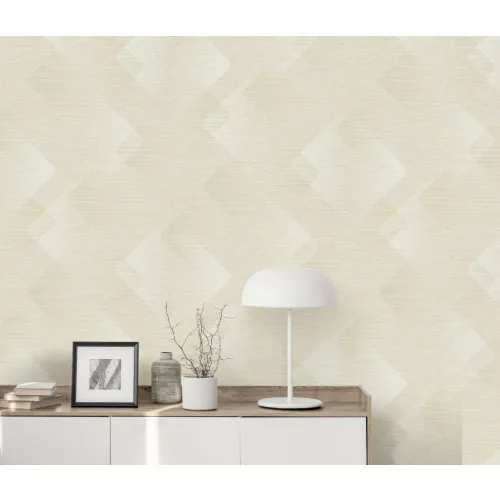 Elysium krém modern fényes (lángálló, mosható) vlies-vinyl tapéta