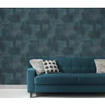 Elysium sötétkék elmosódott mintás (lángálló, mosható) vlies-vinyl tapéta