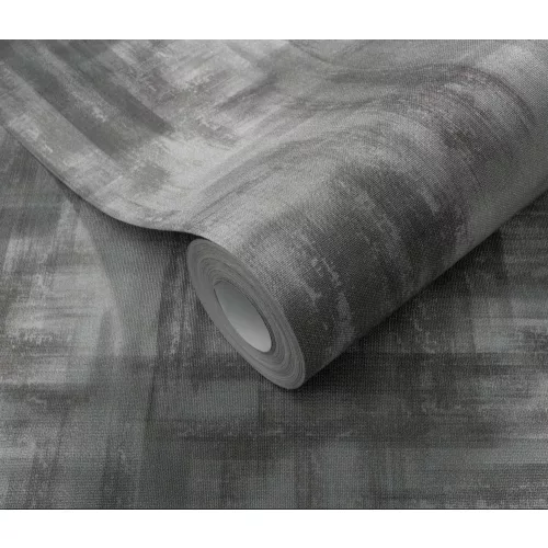 Elysium sötét ezüst metálos elmosódott mintás (lángálló, mosható) vlies-vinyl tapéta
