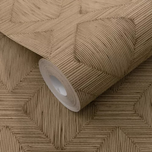 Secret Garden: Barna geometria mintás (lángálló, mosható) vlies-vinyl tapéta