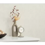 Secret Garden: Halványszürkés-fehéres geometria mintás (lángálló, mosható) vlies-vinyl tapéta