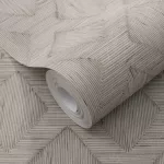 Secret Garden: Szürke geometria mintás (lángálló, mosható) vlies-vinyl tapéta