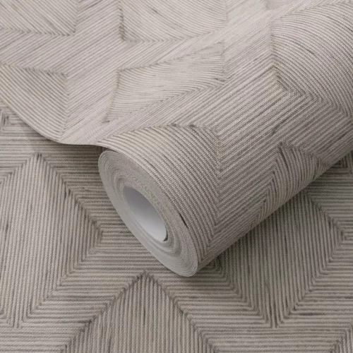 Secret Garden: Szürke geometria mintás (lángálló, mosható) vlies-vinyl tapéta