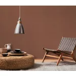 Secret Garden: Egyszínű terracotta lenes hatású textúrájú (lángálló, mosható) vlies-vinyl tapéta