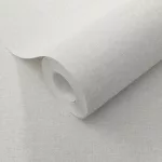 Secret Garden: Egyszínű fehér-natúros lenes hatású textúrájú (lángálló, mosható) vlies-vinyl tapéta