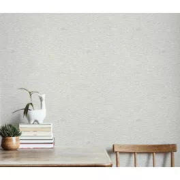   Krémes-szürkés strukturált egyszínű (lángálló, mosható) vlies-vinyl tapéta