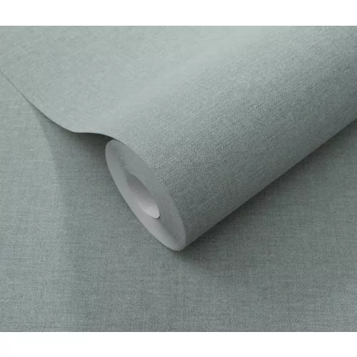 Secret Garden: Egyszínű aquarell kékes lenes hatású textúrájú (lángálló, mosható) vlies-vinyl tapéta