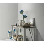 Secret Garden: Egyszínű halvány szürke lenes hatású textúrájú (lángálló, mosható) vlies-vinyl tapéta