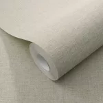 Secret Garden: Egyszínű szürke csipetnyi barnával lenes hatású textúrájú (lángálló, mosható) vlies-vinyl tapéta