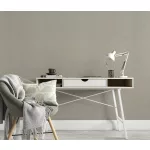 Taupe barna strukturált egyszínű (lángálló, mosható) vlies-vinyl tapéta