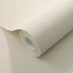 Secret Garden: Egyszínű világos natúr lenes hatású textúrájú (lángálló, mosható) vlies-vinyl tapéta