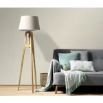 Secret Garden: Egyszínű világos natúr lenes hatású textúrájú (lángálló, mosható) vlies-vinyl tapéta