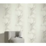 Krém alapon virágos strukturált vlies-vinyl tapéta