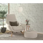 Bézs-fehér-barnás virág mintás csillámos elegáns strukturált vlies-vinyl tapéta