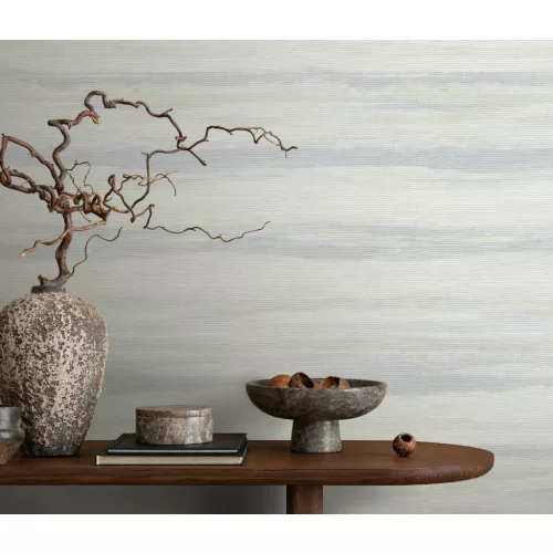 Márvány mintás szürke-h.kék-fehér csillámos elegáns strukturált vlies-vinyl tapéta