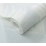 H.kék alapon fehér tollas csillámos elegáns strukturált vlies-vinyl tapéta