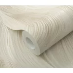 Krém-homok csillogó hullám mintás (lángálló, mosható) vlies-vinyl tapéta