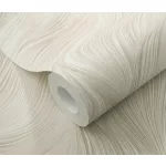 Krém-púder-homok csillogó hullám mintás (lángálló, mosható) vlies-vinyl tapéta