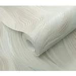 Krém-türkiz-homok csillogó hullám mintás (lángálló, mosható) vlies-vinyl tapéta