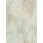 Krém-türkiz-homok csillogó hullám mintás (lángálló, mosható) vlies-vinyl tapéta