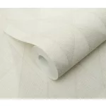 Világosabb natúr-krém színű matt geometrikus mintás (lángálló, mosható) vlies-vinyl tapéta