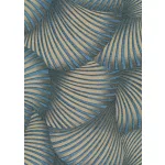 Kék-arany designer mintás (lángálló, mosható) vlies-vinyl tapéta