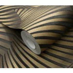 Fekete-arany designer mintás (lángálló, mosható) vlies-vinyl tapéta