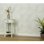 Krém-fehér designer mintás (lángálló, mosható) vlies-vinyl tapéta