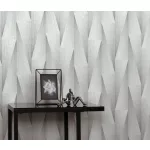 Ezüst 3D mintás (lángálló, mosható) vlies-vinyl tapéta