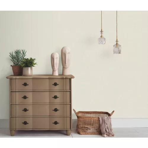 Krém alapon ezüst csillámos elegáns egyszínű strukturált vlies-vinyl tapéta