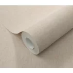 Halvány bézs alapon csillámos egyszínű strukturált vlies-vinyl tapéta
