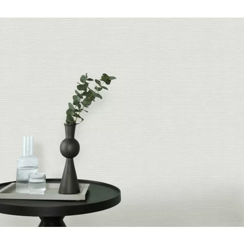 Fehér ezüst csillámos elegáns egyszínű strukturált vlies-vinyl tapéta