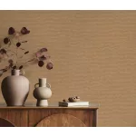 Barna alapon ezüst csillámos egyszínű strukturált vlies-vinyl tapéta