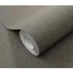 Sötétebb szürke (barnás szürke) alapon ezüst csillámos egyszínű strukturált vlies-vinyl tapéta