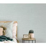 Halványkék alapon ezüst csillámos elegáns egyszínű strukturált vlies-vinyl tapéta