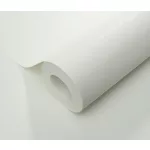 Fehér matt egyszínű szövött textil hatású (lángálló, mosható) vlies-vinyl tapéta