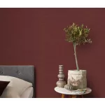 Bordó matt egyszínű szövött textil hatású (lángálló, mosható) vlies-vinyl tapéta