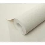 Krém matt egyszínű szövött textil hatású (lángálló, mosható) vlies-vinyl tapéta