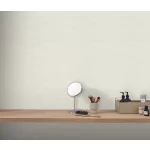 Törtfehér matt egyszínű szövött textil hatású (lángálló, mosható) vlies-vinyl tapéta