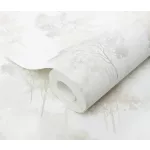 Forest Dreams: Halványbézs és szürke sznvilágú erdei fa mintás (lángálló, mosható) vlies-vinyl tapéta