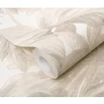 Forest Dreams: Bézs pálmalevél mintás (lángálló, mosható) vlies-vinyl tapéta