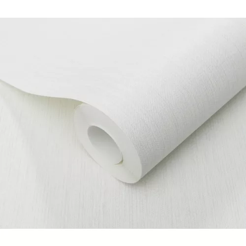 Forest Dreams: Fehér melíros lenes texturált hatású egyszínű (lángálló, mosható) vlies-vinyl tapéta