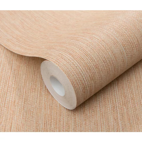 Forest Dreams: Rézbarna egy csipet h.zölddel melíros lenes texturált hatású egyszínű (lángálló, mosható) vlies-vinyl tapéta