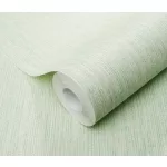 Forest Dreams: Halvány zöld melíros lenes texturált hatású egyszínű (lángálló, mosható) vlies-vinyl tapéta